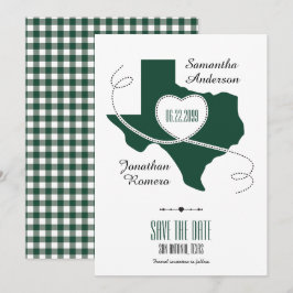 Donkere groene Texas Curling Ribbon Sparen de Datu Save The Date