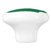 Donkere groene zeilboten keramische knop (Zijkant)