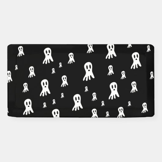 Donkere Halloween Geesten  Spandoek (Horizontaal)