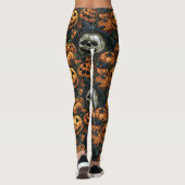 Donkere Halloween pompoen Leggings (Achterkant)