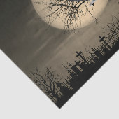 Donkere Halloween Raven in Tree Tissuepapier (Detail)