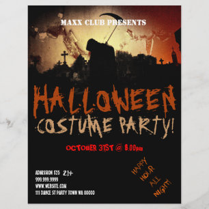 Donkere Halloweenfeest Evenement Aankondigingsfold Flyer