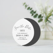 Donkere Halve Maan Wicca Handfasting Save the Date (Staand voorkant)