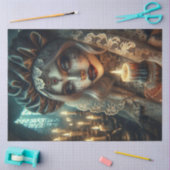 Donkere Harlekijn Vrouw Decoupage Papier (Craft)