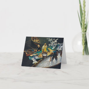 Donkere havenvissers door Newell Convers Wyeth Bedankkaart