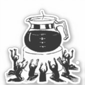 Donkere Heer koffie, aanbidding koffie Sticker (Voorkant)