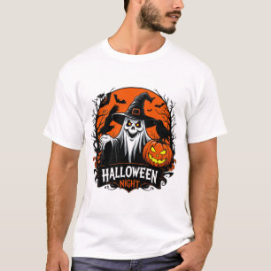 Donkere Heks Met Kraai En Pompoen Halloween 🌙 T-shirt