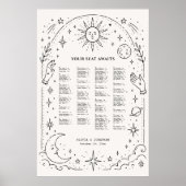Donkere Hemelbruiloft Zitplaats Chart Poster (Voorkant)