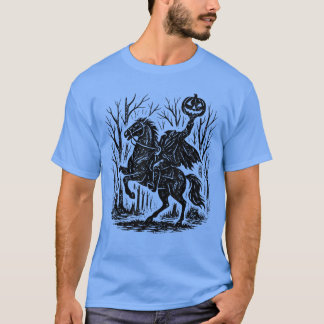 Donkere Herfst Horror Liefhebber vrienden retro T-shirt