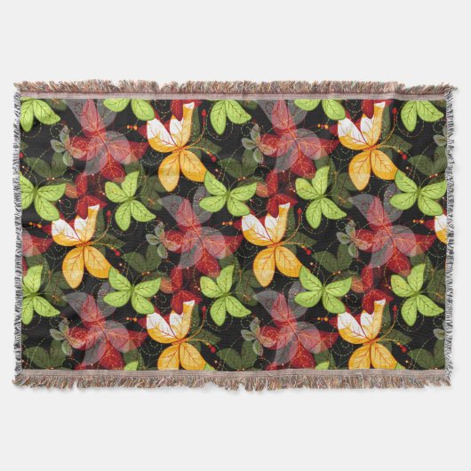Donkere herfstpatroon deken (Voorkant)