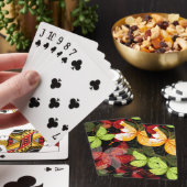 Donkere herfstpatroon pokerkaarten (Insitu)