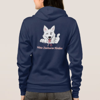 Donkere Hoodie met Zwitserse Witte Herder