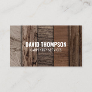 Donkere houten graan Professional Carpenter Woodpl Visitekaartje