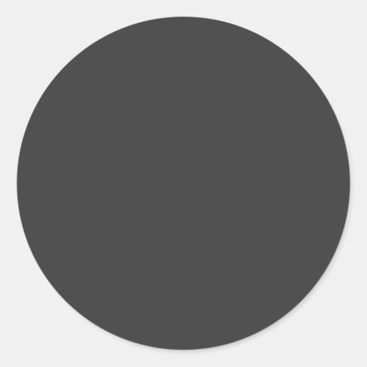 Donkere houtskool, vaste kleur ronde sticker (Voorkant)