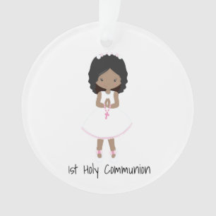 Donkere huid meisje 1e Heilige Communie Ornament