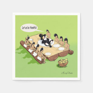 Donkere Humor Grappige Native Amerikaanse Thanksgi Servet