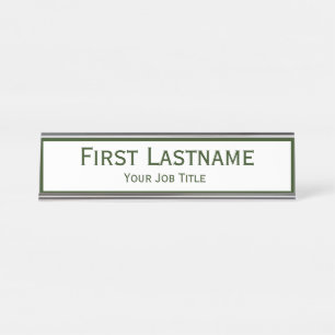 Donkere Hunter Forrest Green Custom Name Bureau Naambordje