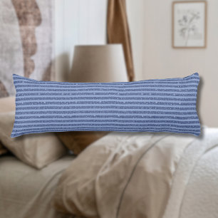 Donkere Indigo Glitter Stijl Horizontale Strepen Lichaamskussen