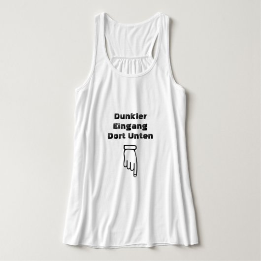 Donkere ingang daar beneden in het Duits Tanktop (Design voorkant)