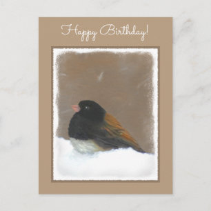 Donkere Junco-schilderijen - originele vogelkunst Briefkaart