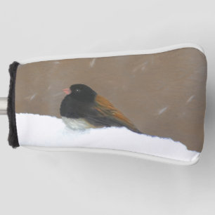Donkere Junco-schilderijen - originele vogelkunst Golfheadcover