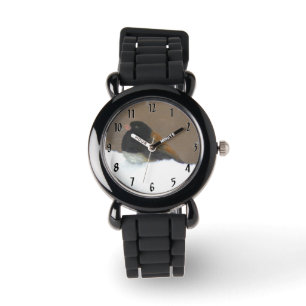 Donkere Junco-schilderijen - originele vogelkunst Horloge