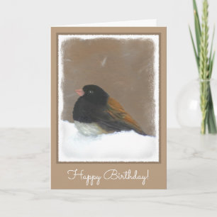 Donkere Junco-schilderijen - originele vogelkunst Kaart