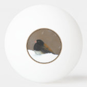 Donkere Junco-schilderijen - originele vogelkunst Pingpongballen (Voorkant)