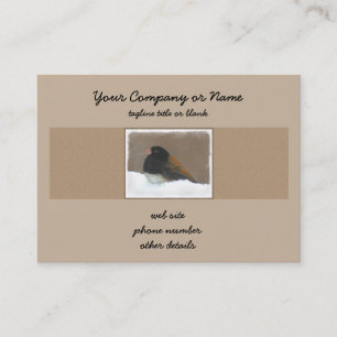 Donkere Junco-schilderijen - originele vogelkunst Visitekaartje