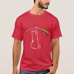 donkere kant kat jongen t-shirt