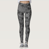 Donkere kant op grijs leggings (Voorkant)