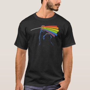 Donkere kant van het regenboogschede koekje t-shirt