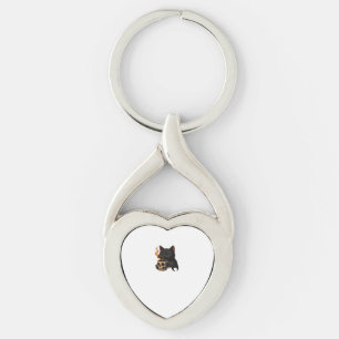 Donkere Kat Koffie Met Schedel Mok Oversized T-Shi Sleutelhanger