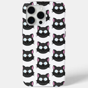 Donkere Kat Zwart Kat Grijs Kat Dragen Bril iPhone 15 Pro Max Hoesje