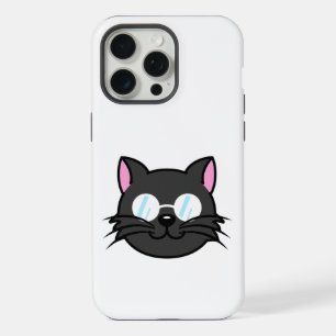 Donkere Kat Zwart Kat Grijs Kat Dragen Bril iPhone 15 Pro Max Hoesje