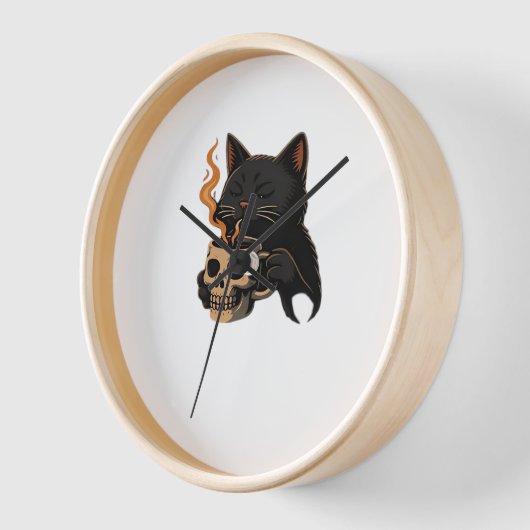 Donkere kattenkoffie met schedel Mok oversized T-s (Hoek)