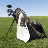 Donkere kattenkoffie met schedel Mok oversized T-s Golfhanddoek (Groen)