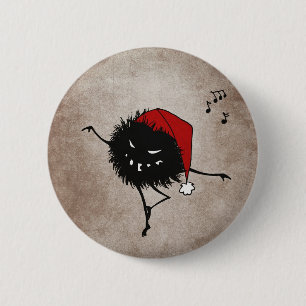 Donkere kerkbok ronde button 5,7 cm