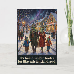 Donkere Kerst Cthulhu Existentiële Angst Kaart