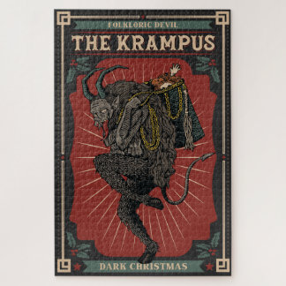 Donkere kerst Folkloric Devil Krampus Bag of Toys Legpuzzel