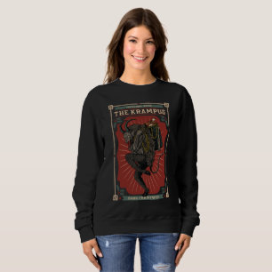 Donkere kerst Folkloric Devil Krampus Bag of Toys Trui