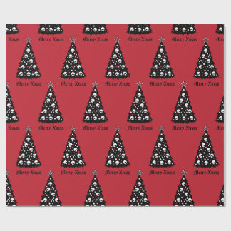 Donkere kerstboomwerkpapier cadeaupapier