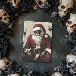Donkere Kerstman Gotische Sint Nicolaas Kerstmis Feestdagenkaart