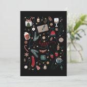Donkere kerstPoster Feestdagenkaart (Staand voorkant)