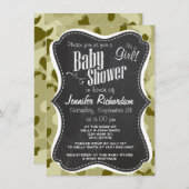 Donkere Khaki Camo; Retro Chalkboard look Kaart (Voorkant / Achterkant)