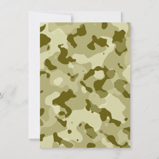 Donkere Khaki Camo; Retro Chalkboard look Kaart (Achterkant)