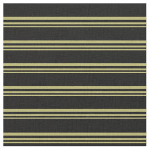 Donkere Khaki en zwarte gekleurde Stripes Patroon Stof