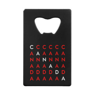 Donkere kleur Canada Crossword Puzzle Grid Kredietkaart Flessenopener