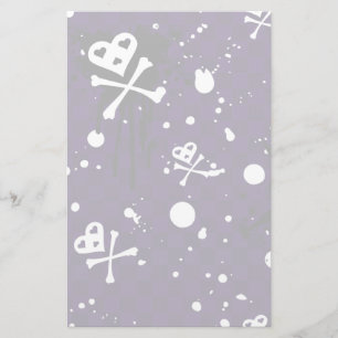 Donkere kleur Emo-patroon met verf Briefpapier