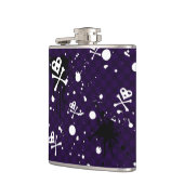 Donkere kleur Emo-patroon met verf Heupfles (Links)